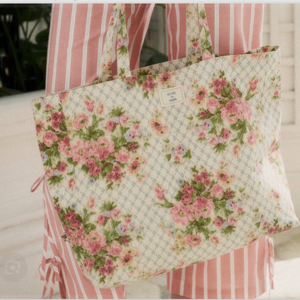 Sezane X Andion Floral Tote Bag